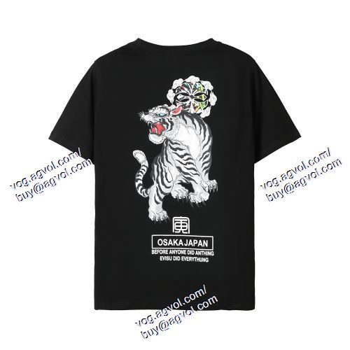  2021春夏 EVISUコピー エヴィス 2色可選 半袖Tシャツ EVISU 高級感溢れるデザイン