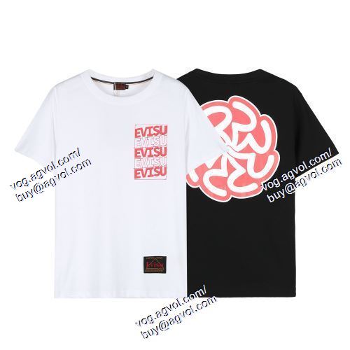  半袖Tシャツ 2021春夏  2色可選 上質 大人気！エヴィス EVISU EVISUコピー ブランド