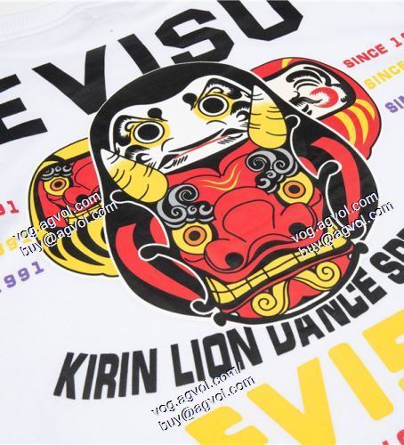  耐久性に優れ エヴィス EVISU 半袖Tシャツ 2色可選 EVISUスーパーコピー 激安 2021春夏