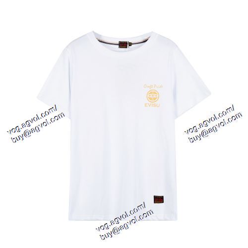  半袖Tシャツ 2色可選 EVISU偽物ブランド 2021春夏 スタイルアップ効果 エヴィス EVISU