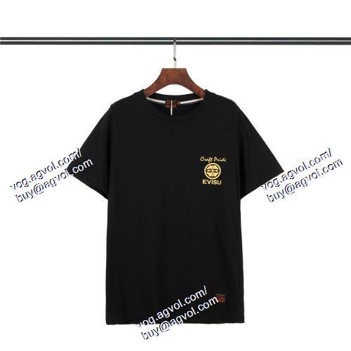  半袖Tシャツ 2色可選 EVISU偽物ブランド 2021春夏 スタイルアップ効果 エヴィス EVISU