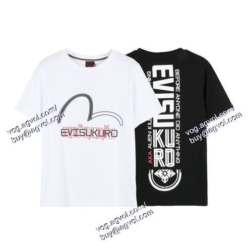 エヴィス EVISU 半袖Tシャツ 注目のアイテム 2色可選 EVISUスーパーコピー 代引 2021春夏