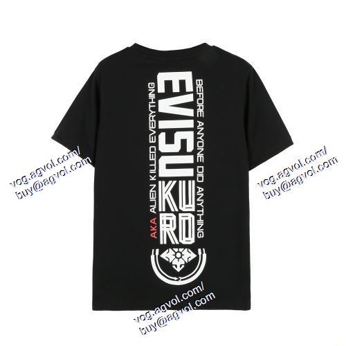  エヴィス EVISU 半袖Tシャツ 注目のアイテム 2色可選 EVISUスーパーコピー 代引 2021春夏