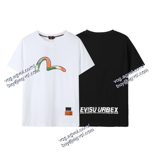  2色可選 半袖Tシャツ 重宝するアイテム エヴィス EVISU 2021春夏 EVISUブランド コピー 
