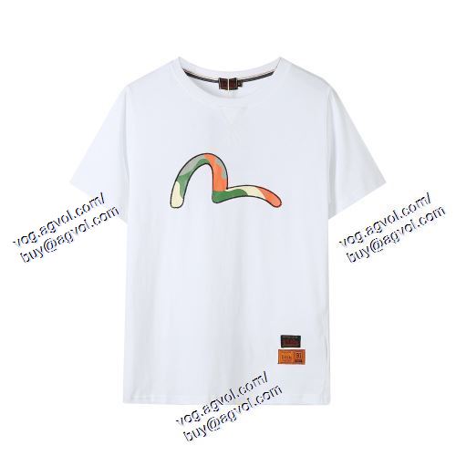  2色可選 半袖Tシャツ 重宝するアイテム エヴィス EVISU 2021春夏 EVISUブランド コピー 