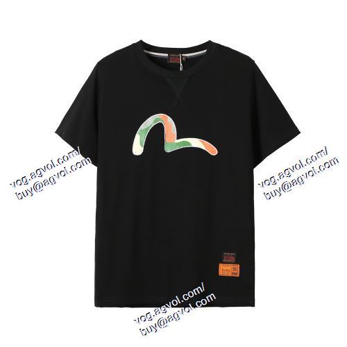  2色可選 半袖Tシャツ 重宝するアイテム エヴィス EVISU 2021春夏 EVISUブランド コピー 