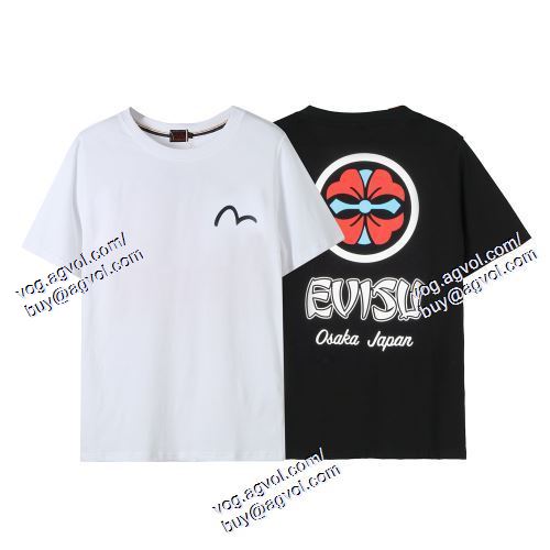  EVISUスーパーコピー 高級感を引き立てる 2色可選 半袖Tシャツ エヴィス EVISU 2021春夏 