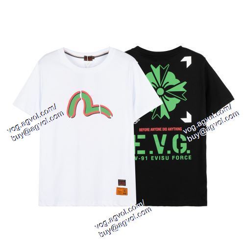  2色可選 半袖Tシャツ 人気 ランキング 2021春夏 エヴィス EVISU EVISUコピー ブランド