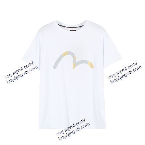  2021春夏 エヴィス EVISU 2色可選 半袖Tシャツ EVISUコピーブランド 落ち着いた感覚