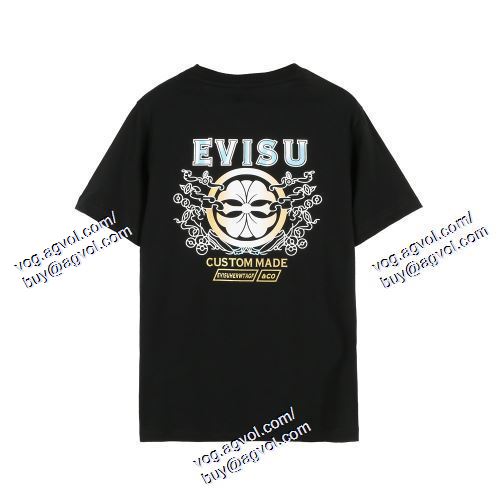  2021春夏 エヴィス EVISU 2色可選 半袖Tシャツ EVISUコピーブランド 落ち着いた感覚