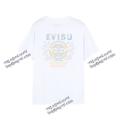 2021春夏 エヴィス EVISU 2色可選 半袖Tシャツ EVISUコピーブランド 落ち着いた感覚