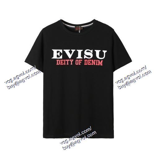  EVISU偽物ブランド 2021春夏 2色可選 大人っぼい 半袖Tシャツ エヴィス EVISU 
