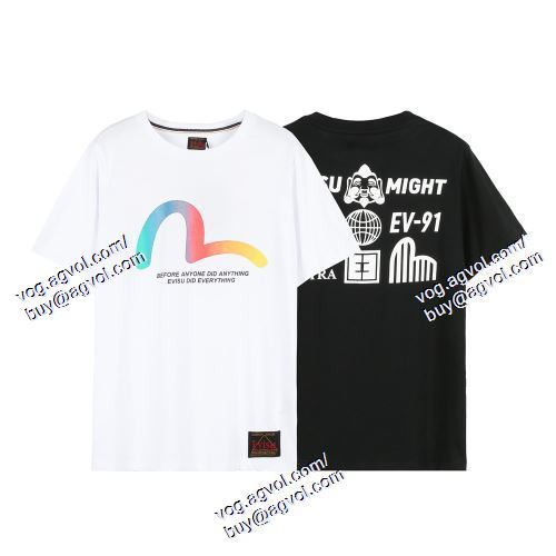  エヴィス EVISU EVISUスーパーコピー 代引 2021春夏 2色可選 半袖Tシャツ 魅力的