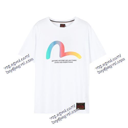  エヴィス EVISU EVISUスーパーコピー 代引 2021春夏 2色可選 半袖Tシャツ 魅力的