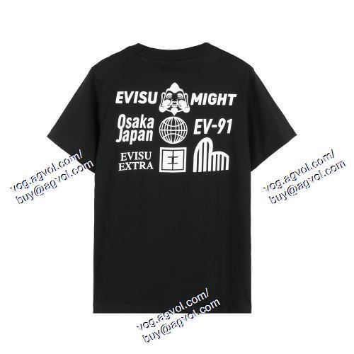  エヴィス EVISU EVISUスーパーコピー 代引 2021春夏 2色可選 半袖Tシャツ 魅力的