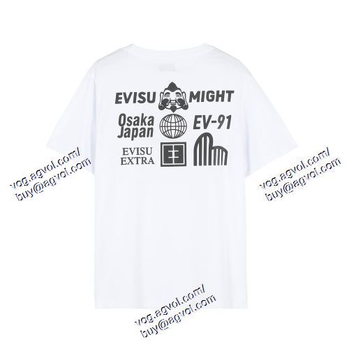  エヴィス EVISU EVISUスーパーコピー 代引 2021春夏 2色可選 半袖Tシャツ 魅力的