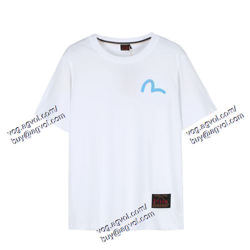  ムダな装飾を排したデザイン 2色可選 半袖Tシャツ エヴィス EVISU 2021春夏 EVISUブランド コピー