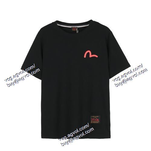  ムダな装飾を排したデザイン 2色可選 半袖Tシャツ エヴィス EVISU 2021春夏 EVISUブランド コピー