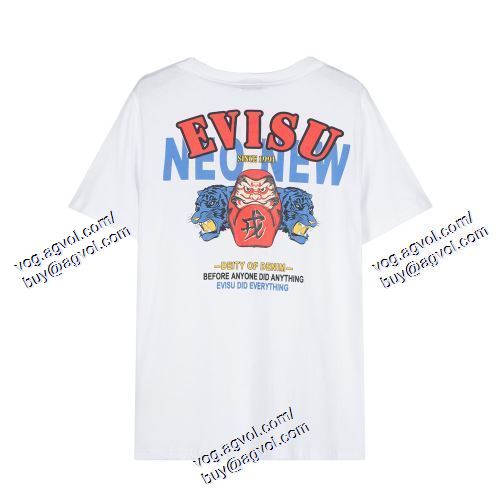  EVISUスーパーコピー 2色可選 売れ筋のいい 半袖Tシャツ エヴィス EVISU 2021春夏