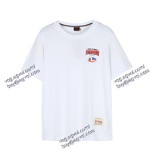  2021春夏 EVISUコピー エヴィス EVISU  2色可選 お洒落に魅せる 半袖Tシャツ