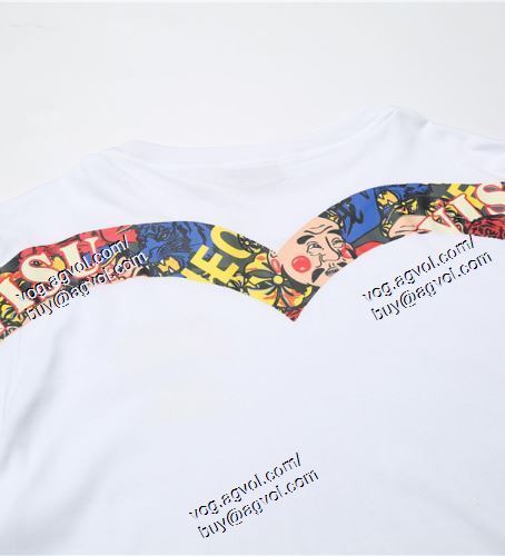  2021春夏 EVISUコピー エヴィス EVISU  2色可選 お洒落に魅せる 半袖Tシャツ