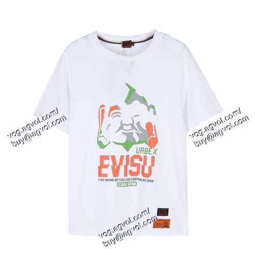  2021春夏 エヴィス EVISU  2色可選 半袖Tシャツ スタイリッシュな印象 EVISUコピー ブランド