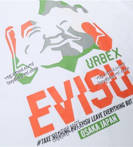  2021春夏 エヴィス EVISU  2色可選 半袖Tシャツ スタイリッシュな印象 EVISUコピー ブランド
