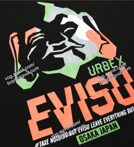  2021春夏 エヴィス EVISU  2色可選 半袖Tシャツ スタイリッシュな印象 EVISUコピー ブランド