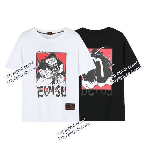  EVISUブランド 偽物 通販 2色可選 超目玉 半袖Tシャツ エヴィス EVISU 2021春夏