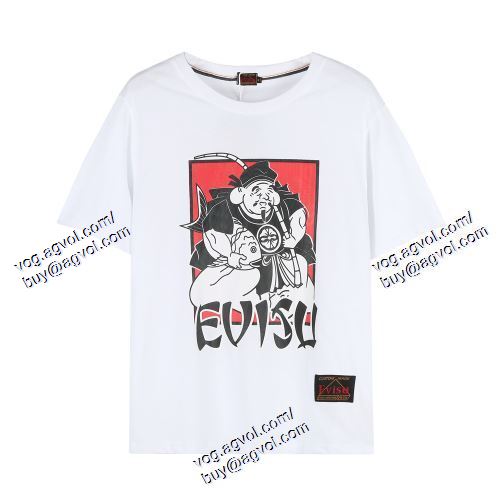 EVISUブランド 偽物 通販 2色可選 超目玉 半袖Tシャツ エヴィス EVISU 2021春夏