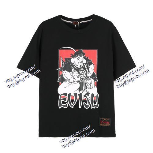  EVISUブランド 偽物 通販 2色可選 超目玉 半袖Tシャツ エヴィス EVISU 2021春夏