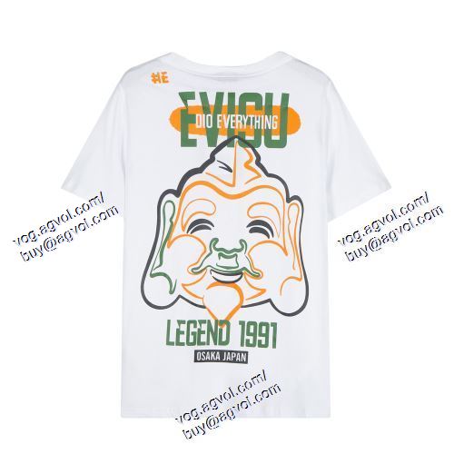 エヴィス EVISU オリジナル EVISUスーパーコピー 激安 2021春夏 2色可選 半袖Tシャツ