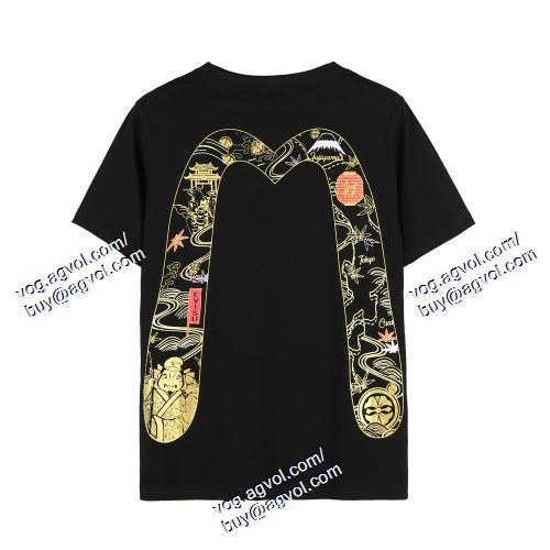  2021春夏 エヴィス EVISU 2色可選 デザイン性の高い 半袖Tシャツ EVISUコピーブランド 