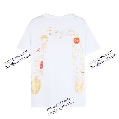  2021春夏 エヴィス EVISU 2色可選 デザイン性の高い 半袖Tシャツ EVISUコピーブランド 
