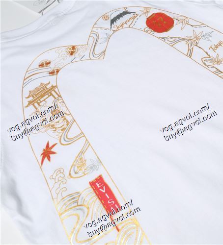  2021春夏 エヴィス EVISU 2色可選 デザイン性の高い 半袖Tシャツ EVISUコピーブランド 