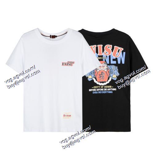  EVISUスーパーコピー エヴィス EVISU 2021春夏 半袖Tシャツ 2色可選 ポップ 