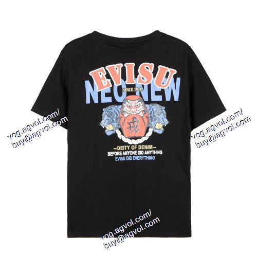  EVISUスーパーコピー エヴィス EVISU 2021春夏 半袖Tシャツ 2色可選 ポップ 