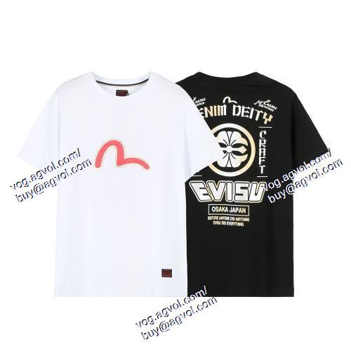  2021春夏 エヴィス EVISU 半袖Tシャツ コスパ最高のプライス 2色可選 EVISUコピー ブランド 