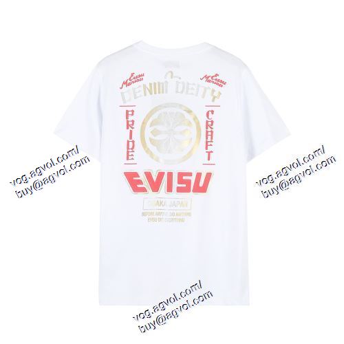  2021春夏 エヴィス EVISU 半袖Tシャツ コスパ最高のプライス 2色可選 EVISUコピー ブランド 