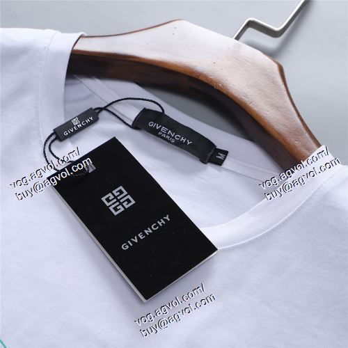  2色可選 半袖Tシャツ GIVENCHYブランドコピー  首胸ロゴ 2021春夏 ジバンシー GIVENCHY 