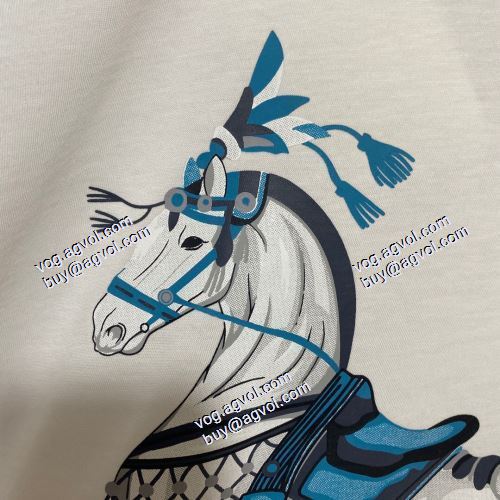  2色可選 エルメス HERMES 超人気美品◆ HERMESスーパーコピー 半袖シャツ 2021春夏 