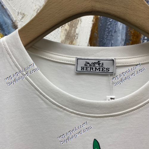  HERMESブランド 偽物 通販 大特価 エルメス HERMES 2021春夏 2色可選 半袖Tシャツ
