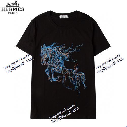  HERMES偽物ブランド 大人のおしゃれに 2021春夏 エルメス HERMES 2色可選 半袖Tシャツ