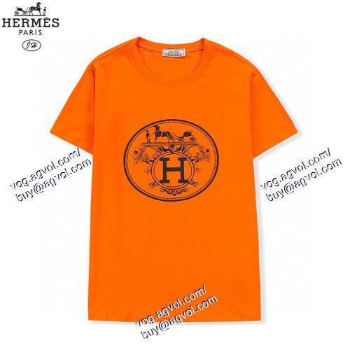  欧米韓流/雑誌 2021春夏 HERMESブランドコピー 3色可選 半袖Tシャツ エルメス HERMES