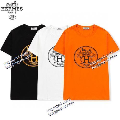  欧米韓流/雑誌 2021春夏 HERMESブランドコピー 3色可選 半袖Tシャツ エルメス HERMES
