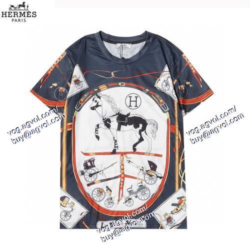  HERMES偽物ブランド 2021春夏 抜群の雰囲気が作れる! 2色可選 半袖Tシャツ エルメス HERMES