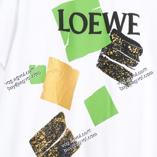 LOEWEブランド 偽物 通販 2色可選 半袖シャツ  ロエベ LOEWE 2021春夏 存在感のある 