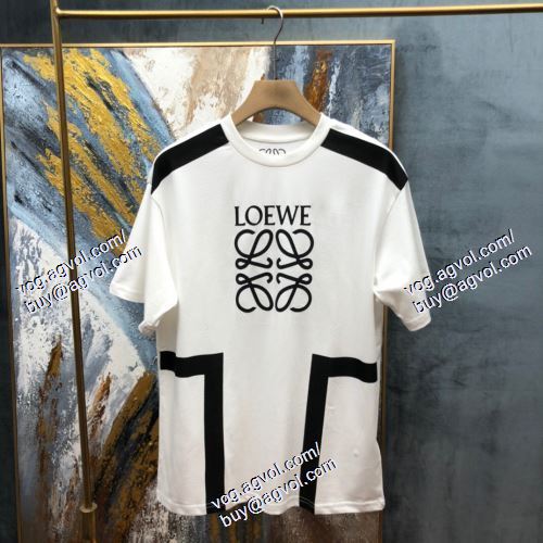  ロエベ LOEWE 2021春夏 大人のおしゃれに 半袖Tシャツ 2色可選 LOEWEスーパーコピー 
