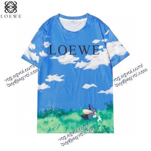  LOEWE偽物ブランド 2021春夏 半袖Tシャツ 高級感演出 ロエベ LOEWE