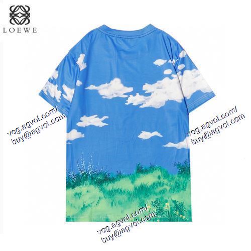  LOEWE偽物ブランド 2021春夏 半袖Tシャツ 高級感演出 ロエベ LOEWE